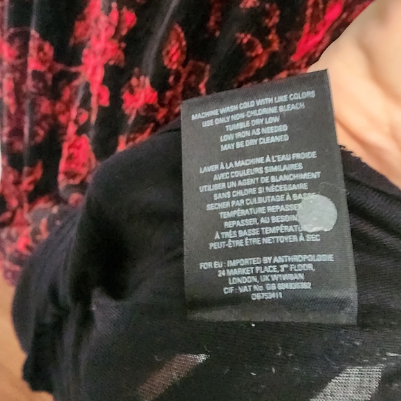 EUC Anthropologie | HD in Paris Diedre Floral Velvet Column Dress - Picture 13 of 13